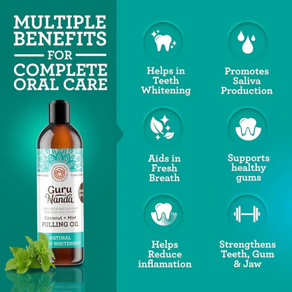 Krivya - Guru Nanda™️ Coconut Oil Pulling W/ Essential Oils (FREE SCRAPER INCLUDED)