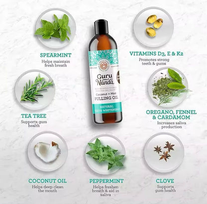 Krivya - Guru Nanda™️ Coconut Oil Pulling W/ Essential Oils (FREE SCRAPER INCLUDED)