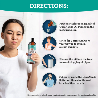 Krivya - Guru Nanda™️ Coconut Oil Pulling W/ Essential Oils (FREE SCRAPER INCLUDED)